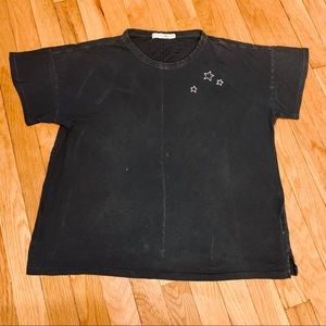 WOMENS RAG & BONE CHARCOAL BLACK STAR TEE!